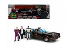 Jada 1/24 Classic 66' Batmobile with 4 Figurines image