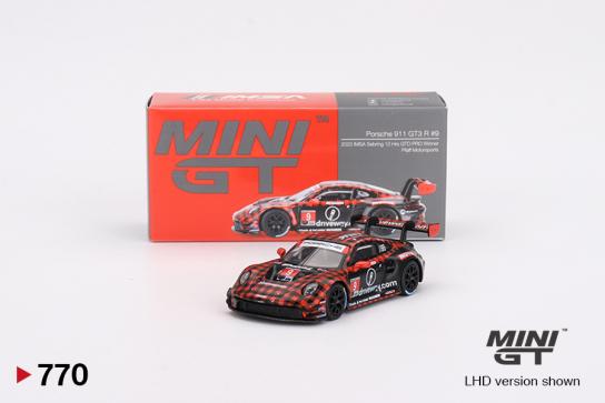 Mini GT 1/64 Porsche 911 GT3 R #9 GTD PRO 2023 Sebring Winner image