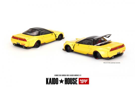 Mini GT 1/64 Honda NSX Kaido Works V1 Yellow image