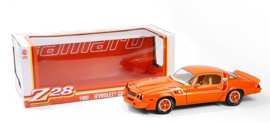 Greenlight 1/18 Chevrolet Camaro Z/28 1980 Hugger Red Orange image