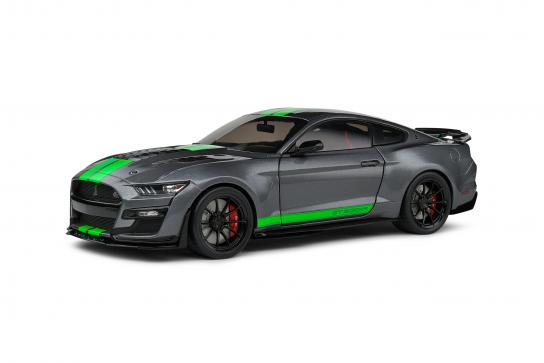 Solido 1/18 Ford Mustang Shelby GT500 2020 Carbonised Grey/Neon Green image