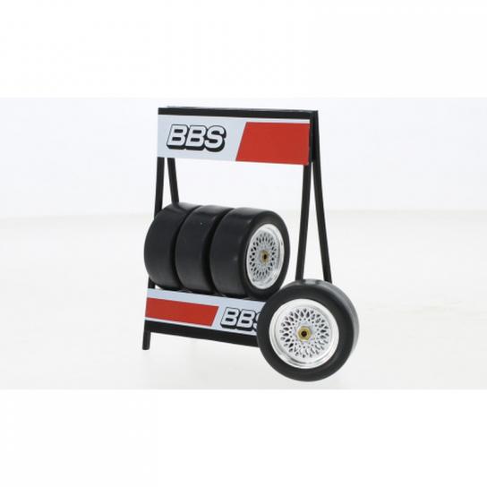 IXO Models 1/18 BBS Wheel, Tire & Stand Set image