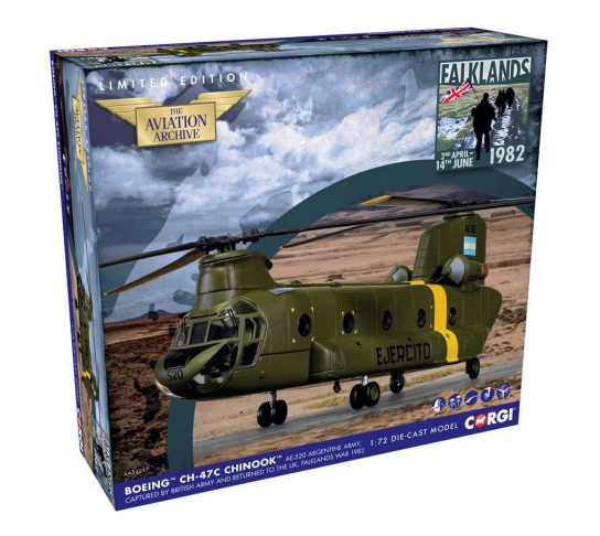 Corgi 1/72 1982 Boeing CH-47C Chinook AE-520 Falklands War image